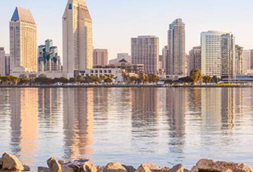 A panoramic view of downtown San Diego