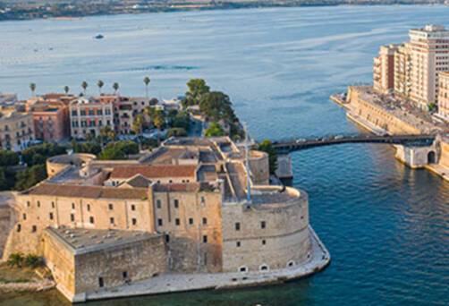 An aerial view of Taranto