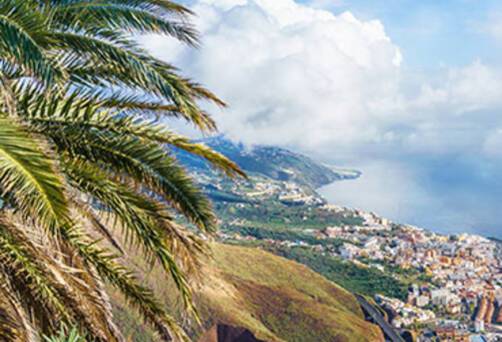 An aerial view of Santa Cruz de la Palma