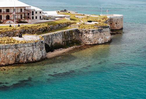 A panoramic view of Royal Naval Dockyard