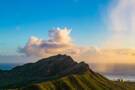 Sunset over Diamond Head in Honolulu, Hawaii