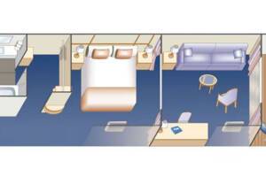 Reserve Collection Mini Suite Floorplan, Regal Princess, Princess Cruises