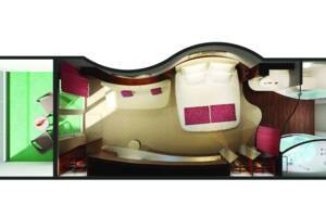 Club Balcony Suite floor plan, Norwegian Epic