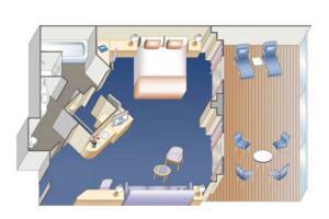 Owner's Suite Floorplan, Crown Princess, Princess Cruises
