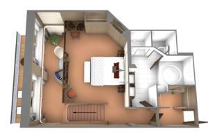 Wintergarden Suite, Upper Floor Plan, Seabourn Pursuit