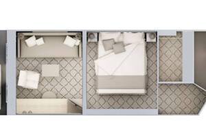 Silver Cloud Deluxe Veranda Suite Floor Plan