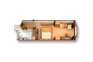 Ocean View Suite, Floor Plan, Seabourn Quest