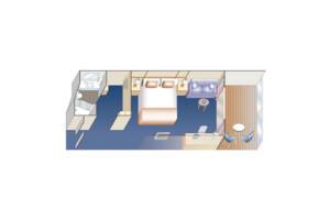 Deluxe Balcony, Floor Plan, Sky Princess, Princess Cruises