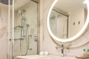 Concierge Level Solo Stateroom Bathroom, Vista, Oceania Crusies
