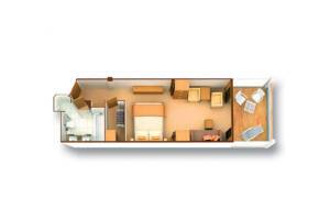 Veranda Suite Floor Plan, Seabourn Quest