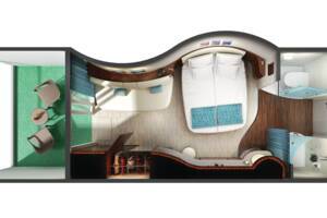 Spa Balcony Stateroom floor plan, Norwegian Epic