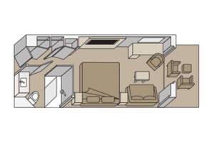 Verandah Stateroom Floorplan, Rotterdam