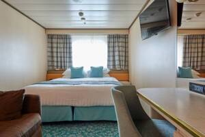 Ocean View Wheelchair Adapted Bedroom, Bolette, Fred. Olsen Cruise Lines - Image based on a K grade cabin, configuration may differ
