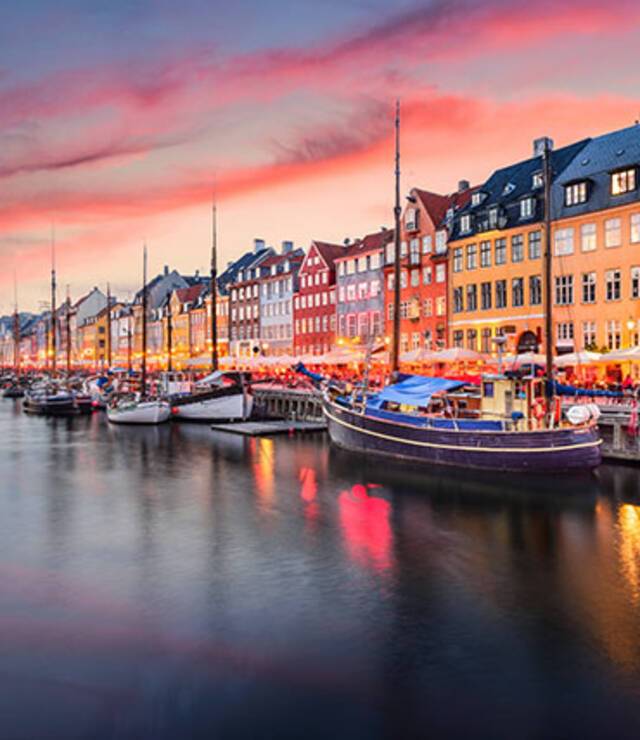 The view of Nyhavn in Copenhagen