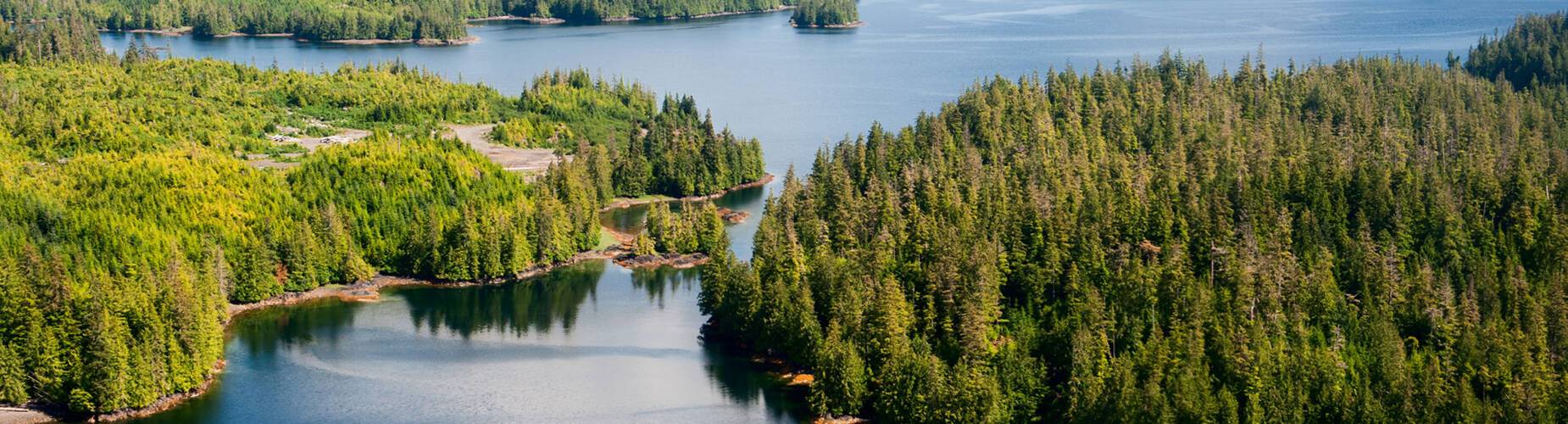 An aerial view of Ketchikan