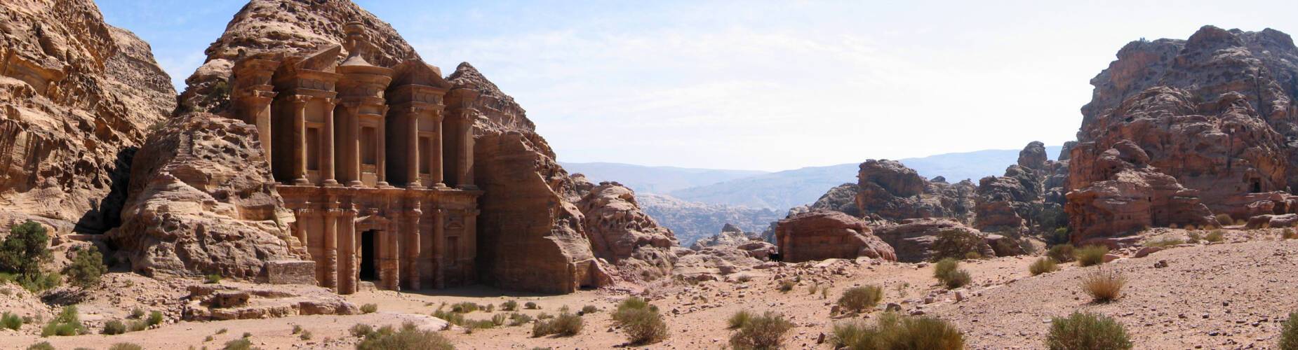 Ancient temple in Petra, Jordan