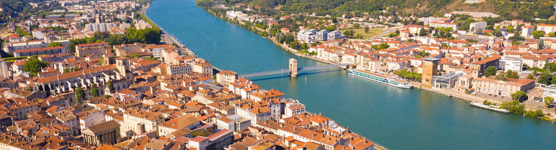 An aerial view of Vienne