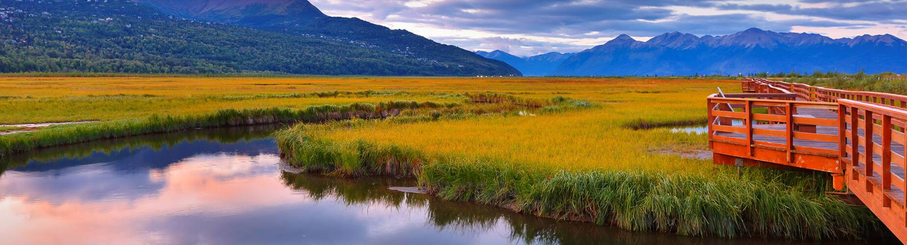 Potter Marsh Wildlife Viewing Boardwalk in Anchorage