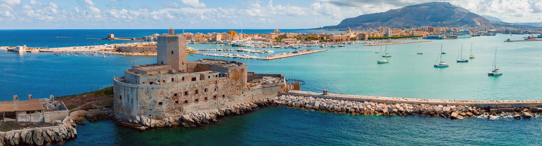 A panoramic view of Trapani
