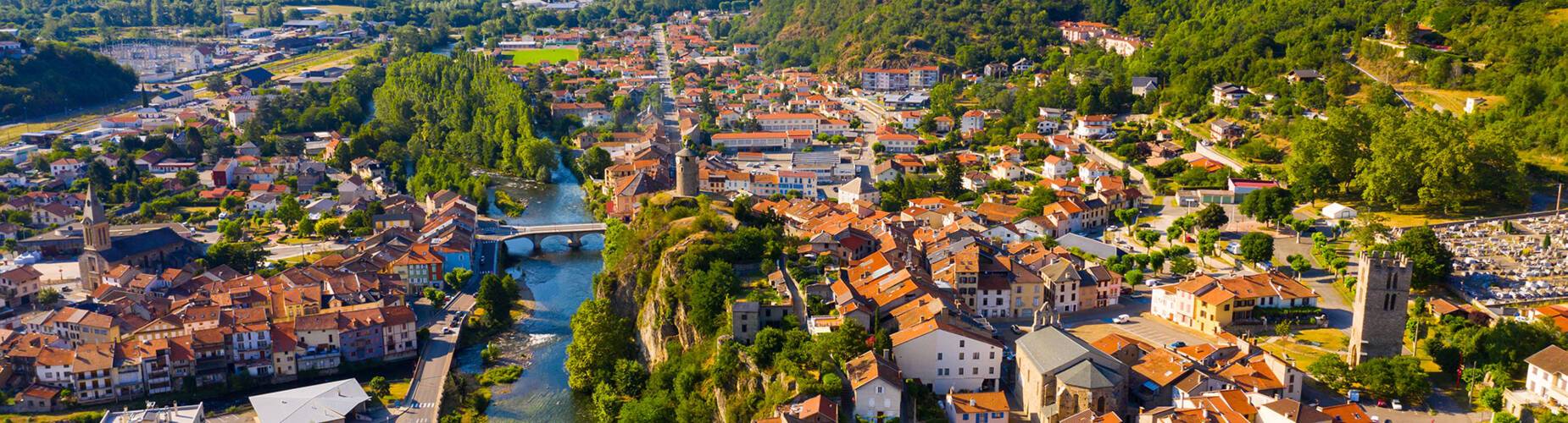 An aerial view of Tarascon