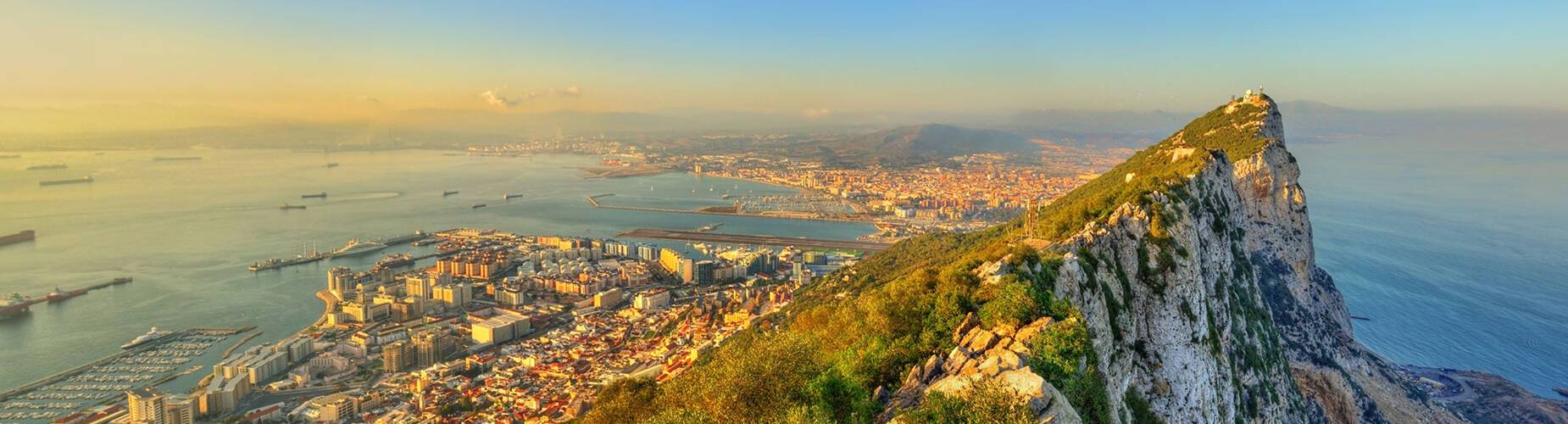 A panoramic view of Gibraltar