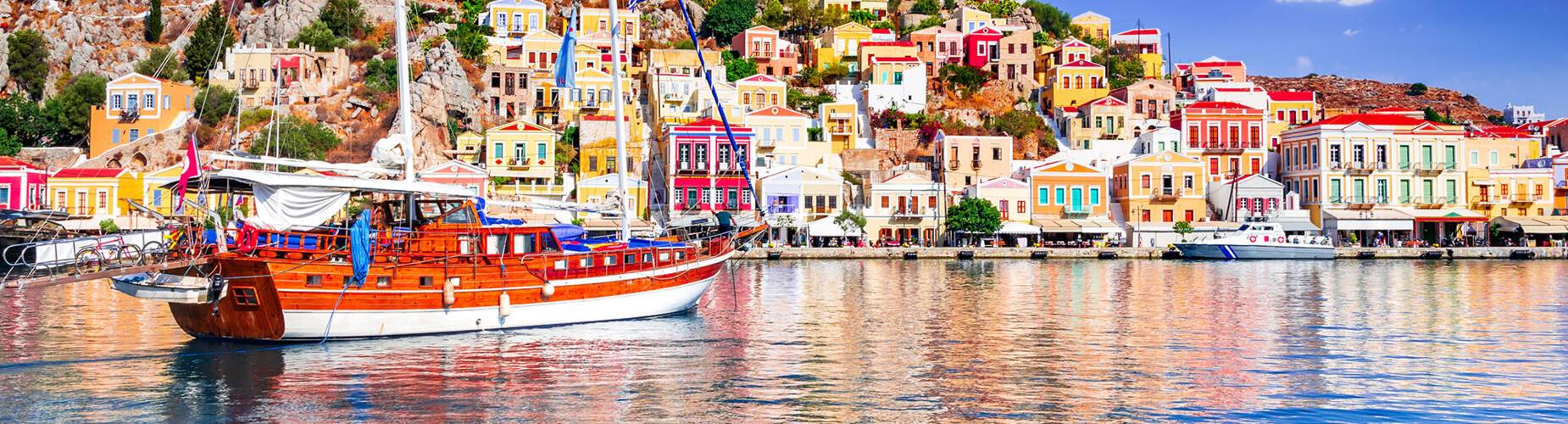 A panoramic view of Symi