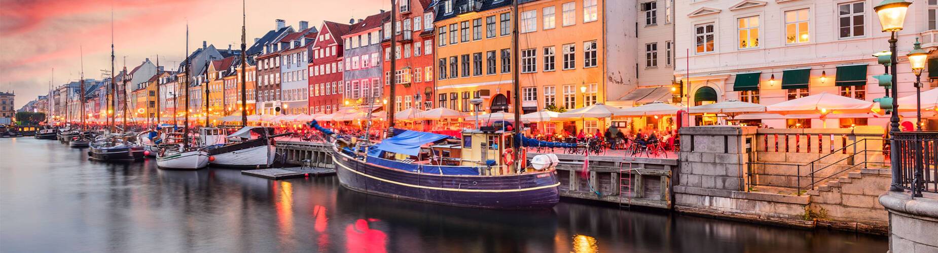 The view of Nyhavn in Copenhagen