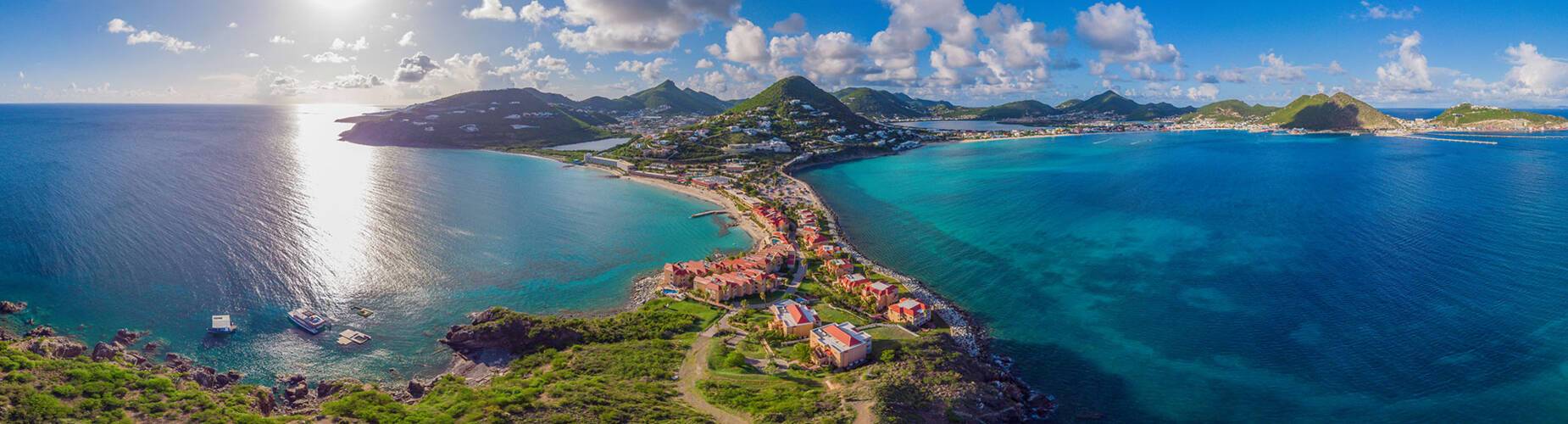A panoramic view of Sint Maarten