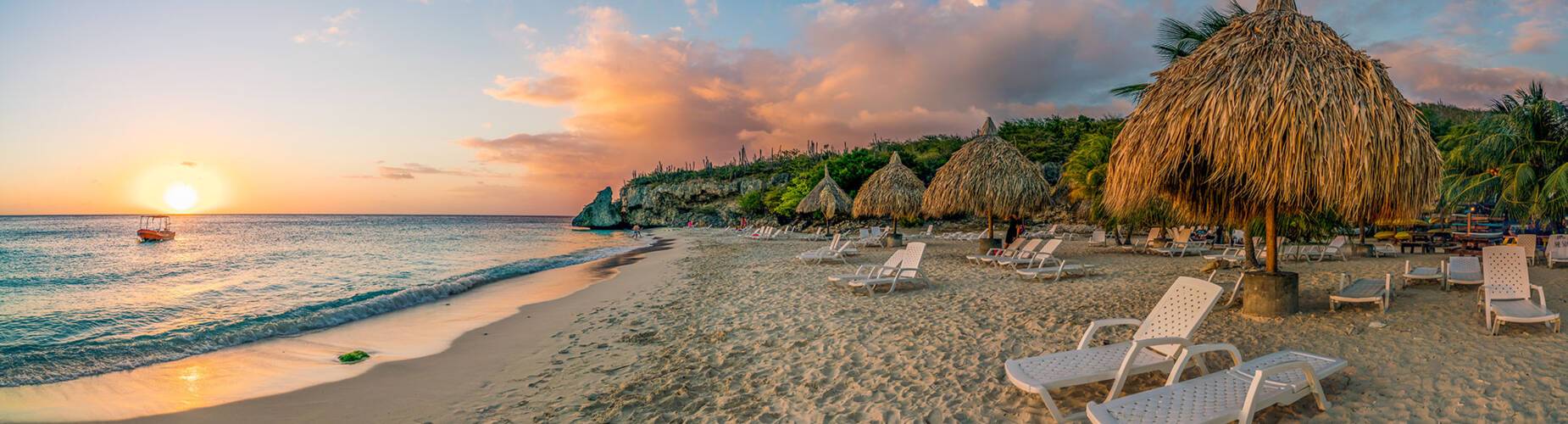 The sun setting on another day in Curacao