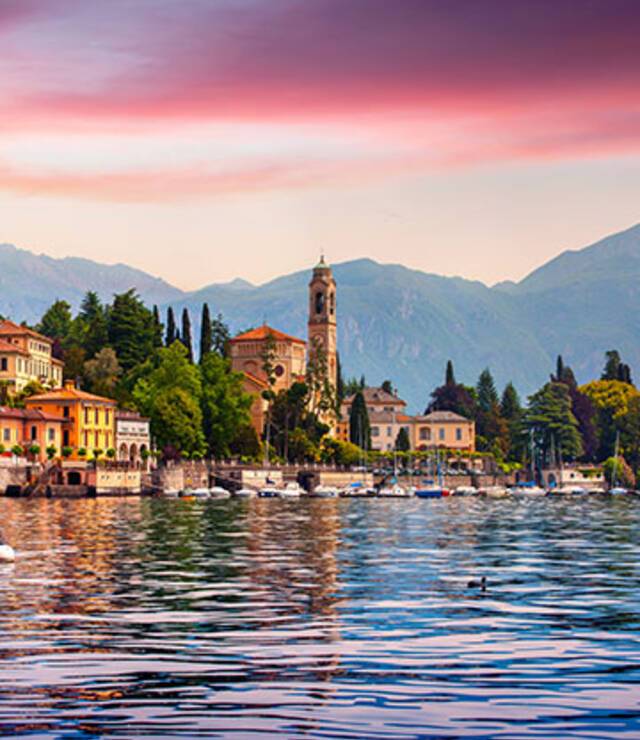 A panoramic view of Kotor at sunset